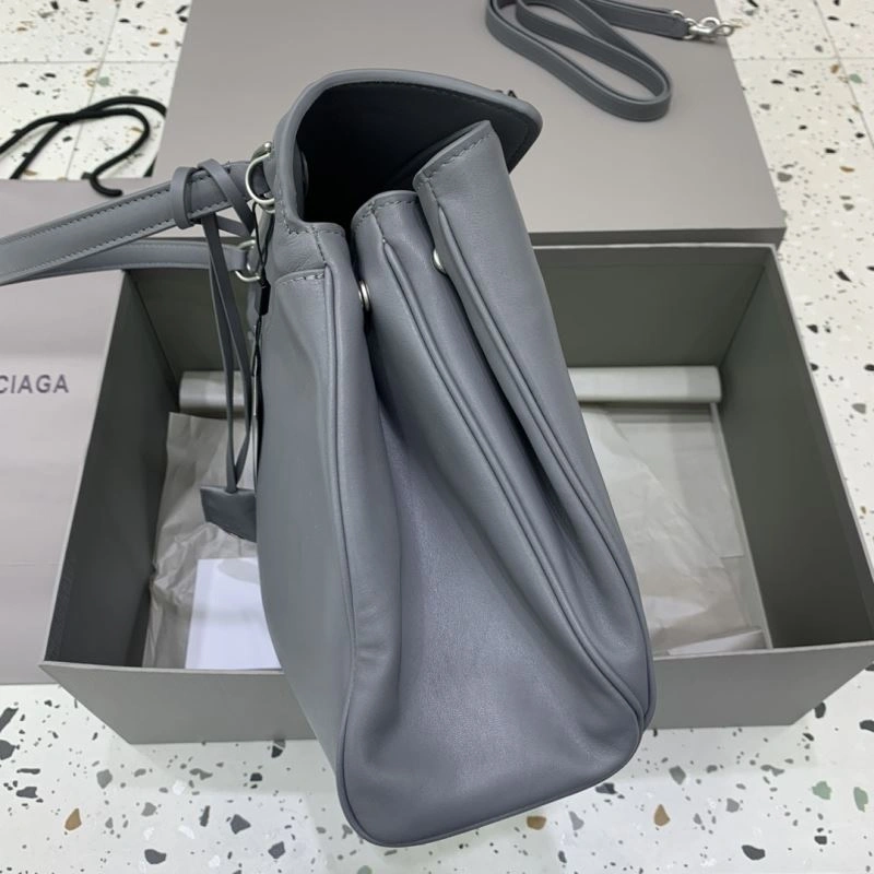 Balenciaga Gray Rebel Buckle Handbag -  Chic Redefined Attractive 69967