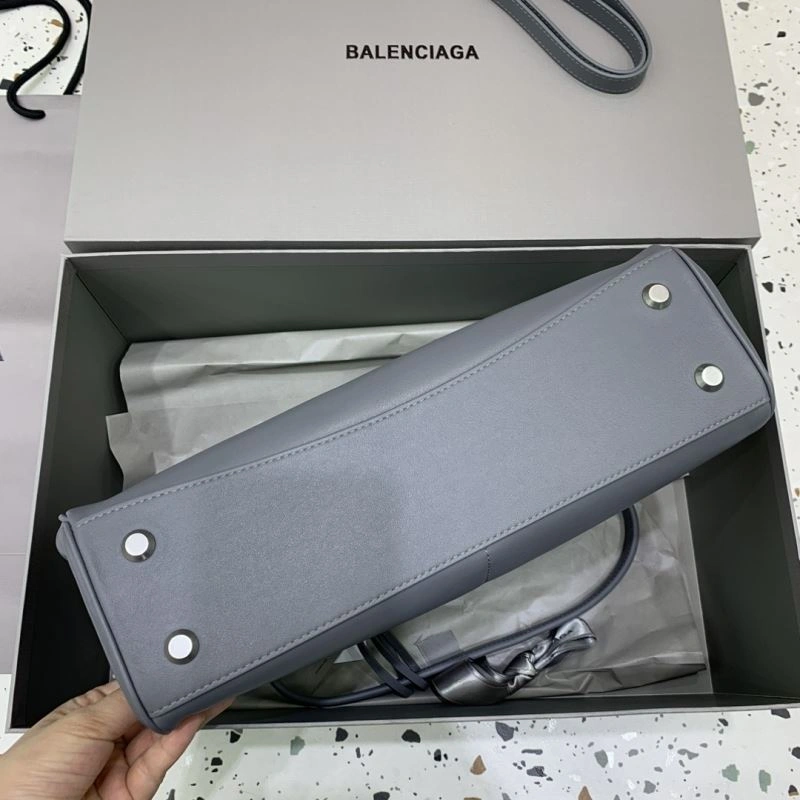Balenciaga Gray Rebel Buckle Handbag -  Chic Redefined Attractive 69967