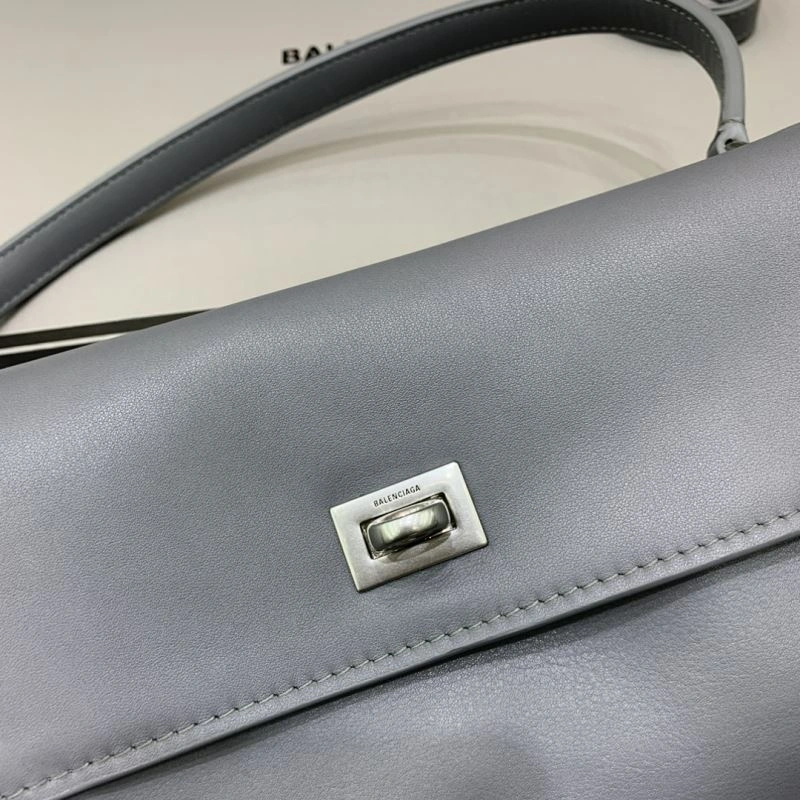 Balenciaga Gray Rebel Buckle Handbag -  Chic Redefined Attractive 69967