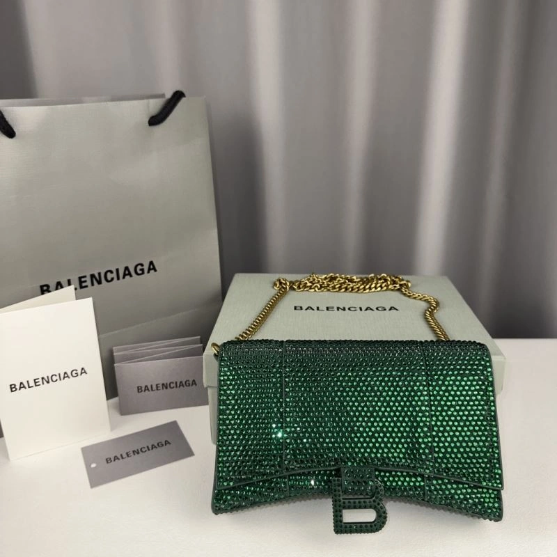BestValue Balenciaga Green Diamond Rhinestone Hourglass Bag byBalenciaga ga 75298