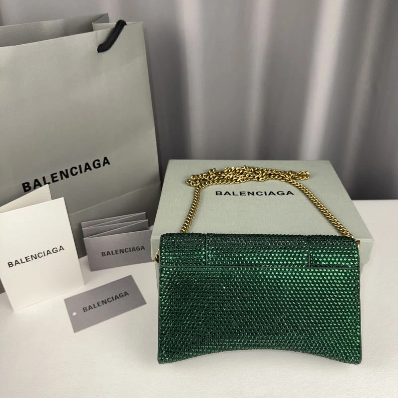 BestValue Balenciaga Green Diamond Rhinestone Hourglass Bag byBalenciaga ga 75298