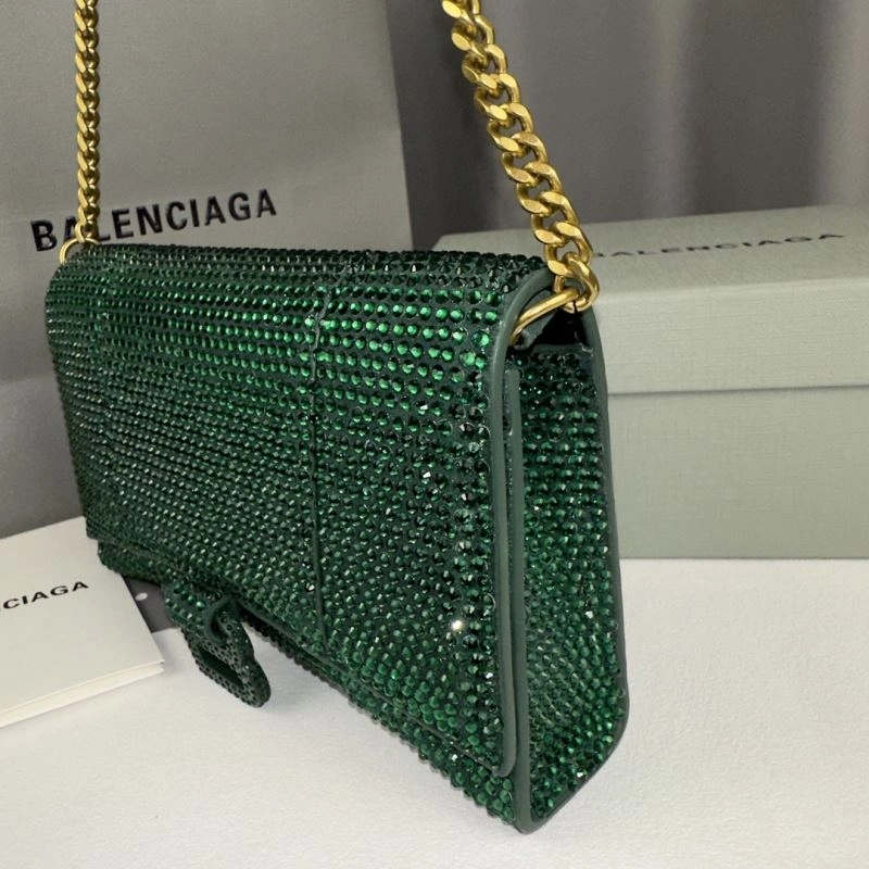 BestValue Balenciaga Green Diamond Rhinestone Hourglass Bag byBalenciaga ga 75298