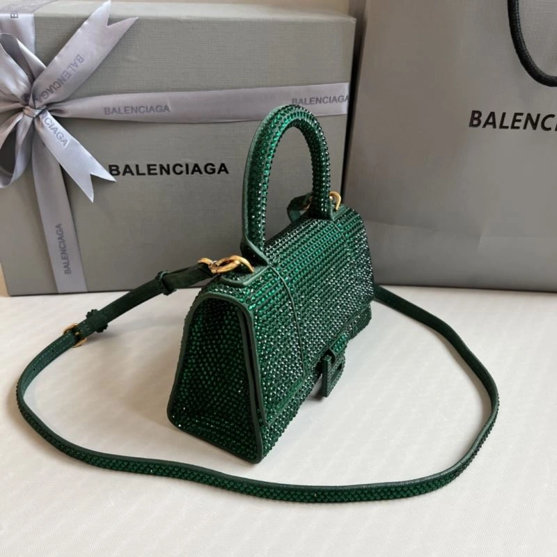Balenciaga Green Rhinestone Hourglass Bag - XS Glamour Edition Supportive 70050