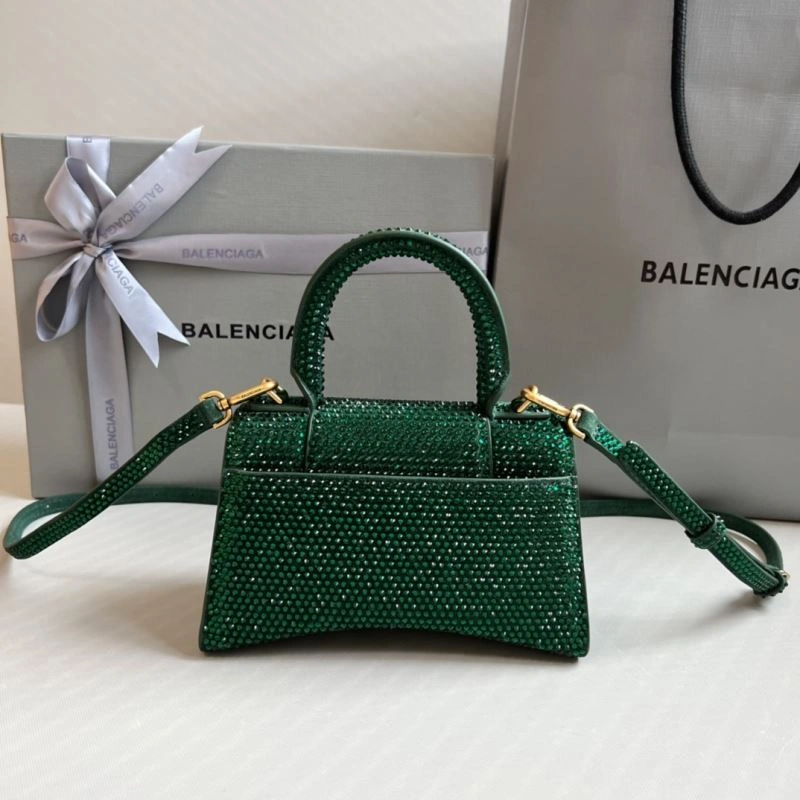 Balenciaga Green Rhinestone Hourglass Bag - XS Glamour Edition Supportive 70050