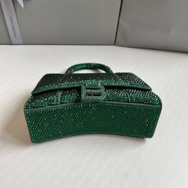 Balenciaga Green Rhinestone Hourglass Bag - XS Glamour Edition Supportive 70050