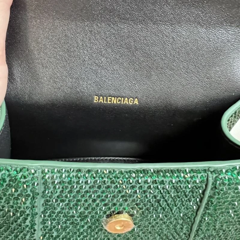 Balenciaga Green Rhinestone Hourglass Bag - XS Glamour Edition Supportive 70050
