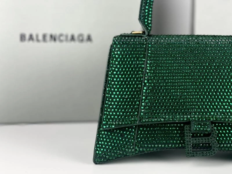 FreshLook Balenciaga Green Rhinestone Hourglass Moon Bag 72589