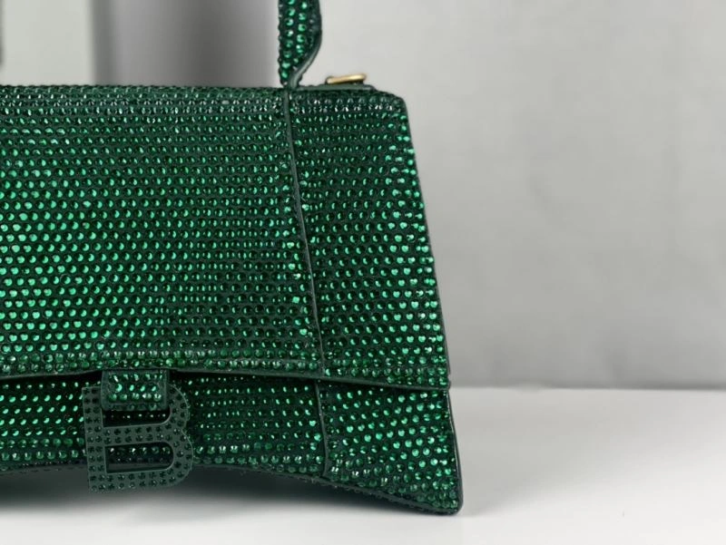 FreshLook Balenciaga Green Rhinestone Hourglass Moon Bag 72589