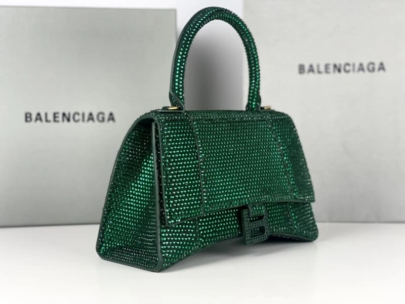 FreshLook Balenciaga Green Rhinestone Hourglass Moon Bag 72589