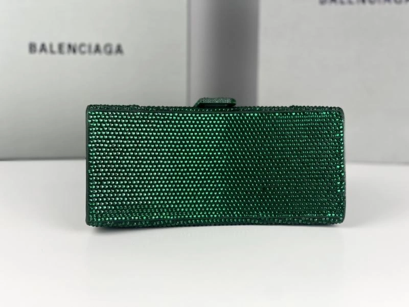FreshLook Balenciaga Green Rhinestone Hourglass Moon Bag 72589