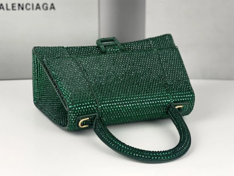 FreshLook Balenciaga Green Rhinestone Hourglass Moon Bag 72589