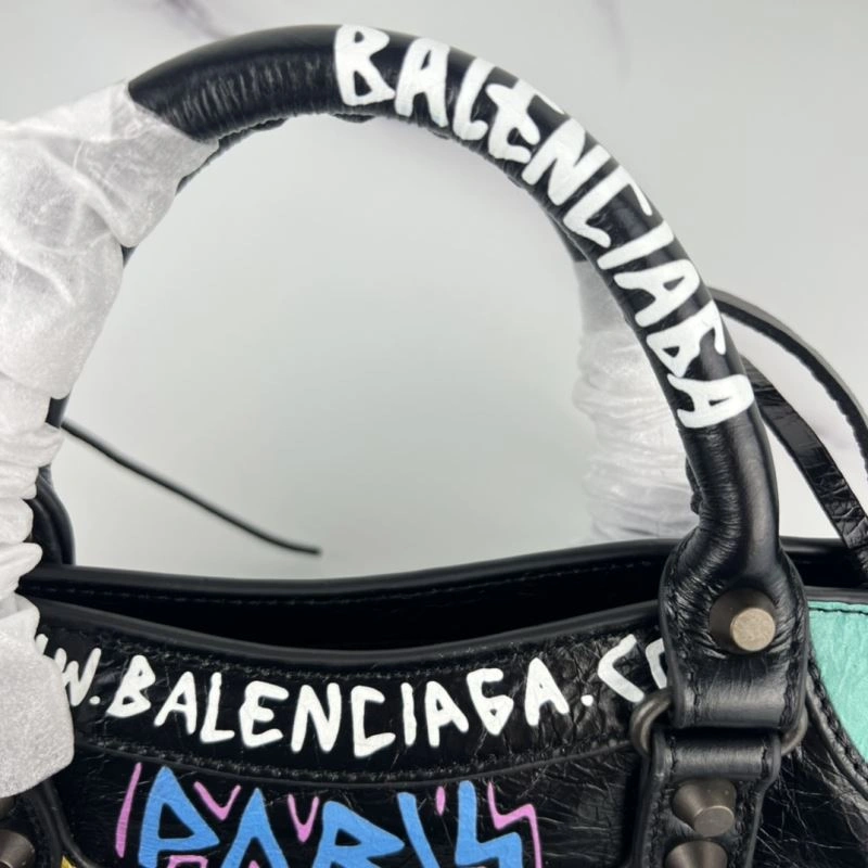 WrinkleFree Balenciaga Handmade Graffiti Mini City Bag - Luxurious Lambskin Design 78783