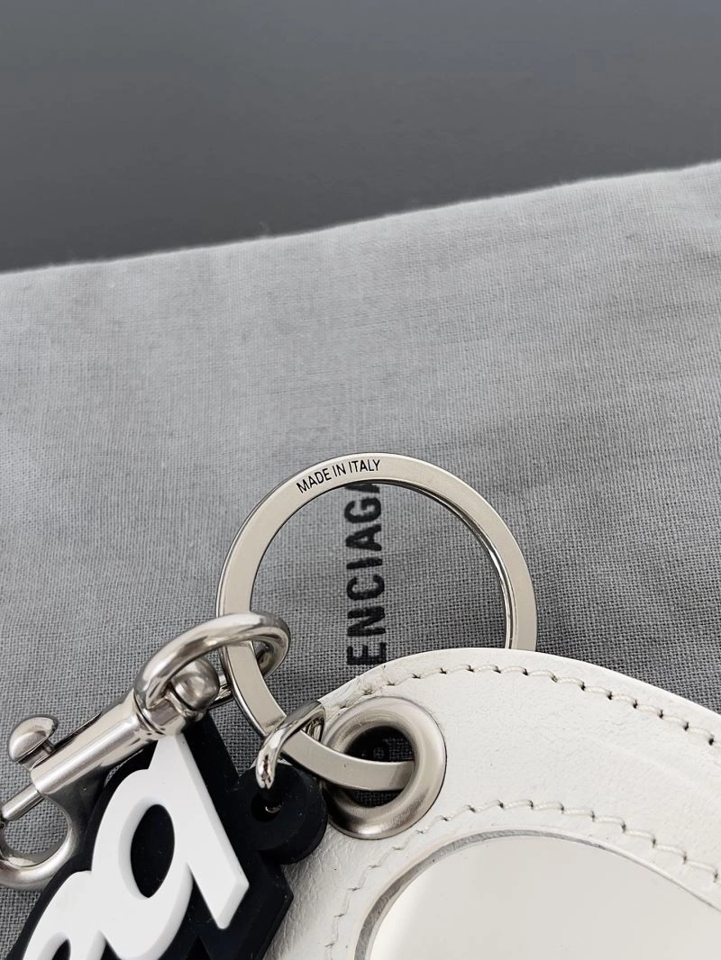 Stretchable Balenciaga Heart Mirror Keychain with Lambskin Charm 70129
