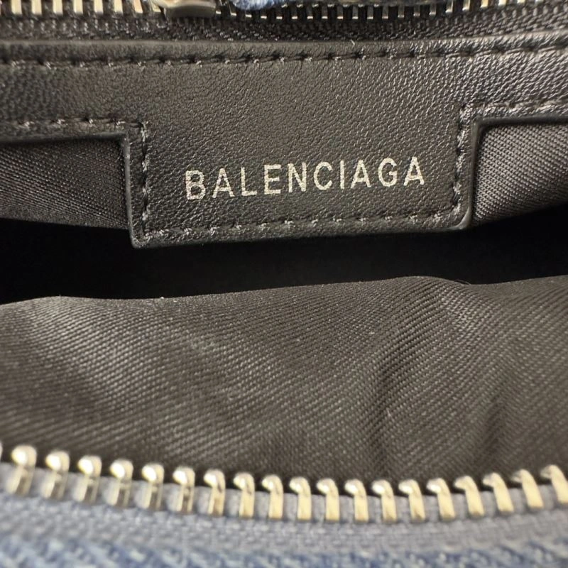 Seasonal Balenciaga Heartfelt Deep Blue Rhinestone Cagole Motorcycle Bag 78776