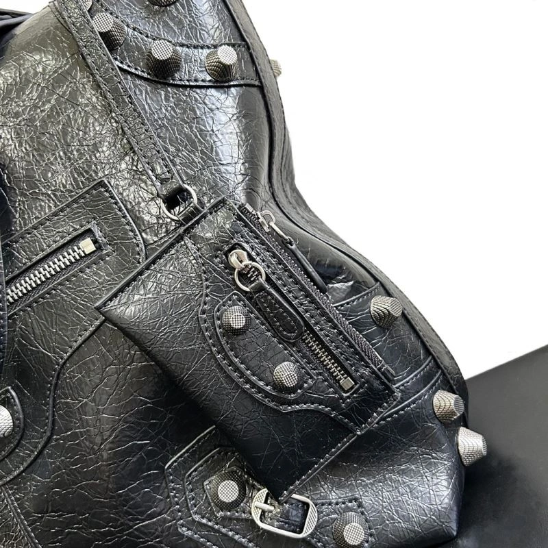 Balenciaga High-Quality Leather Motorcycle-Inspired Large Tote Bag Tailored 66913