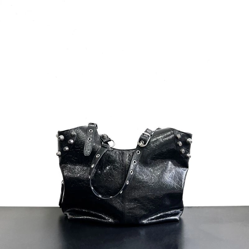 Balenciaga High-Quality Leather Motorcycle-Inspired Large Tote Bag Tailored 66913