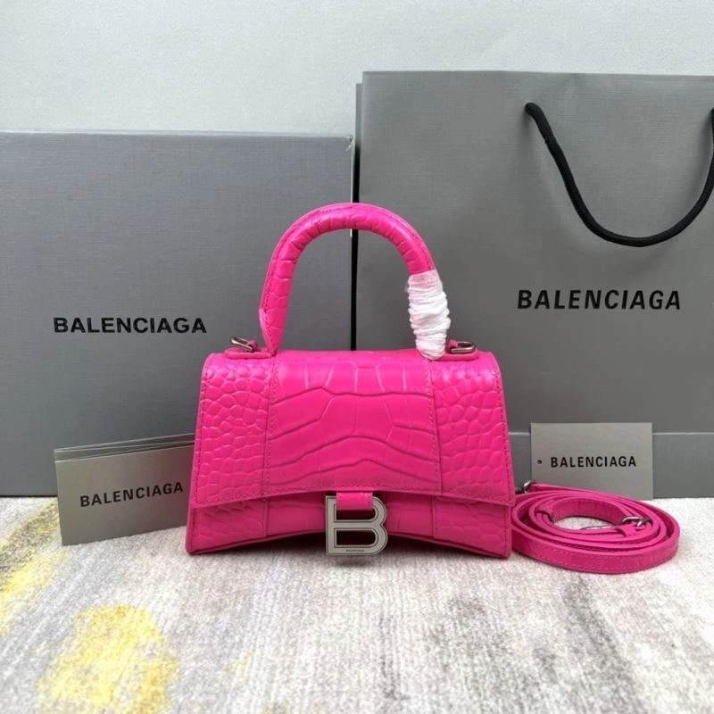 Balenciaga Hot Pink Crocodile Hourglass Bag - XS Size TimelessDesign 78745