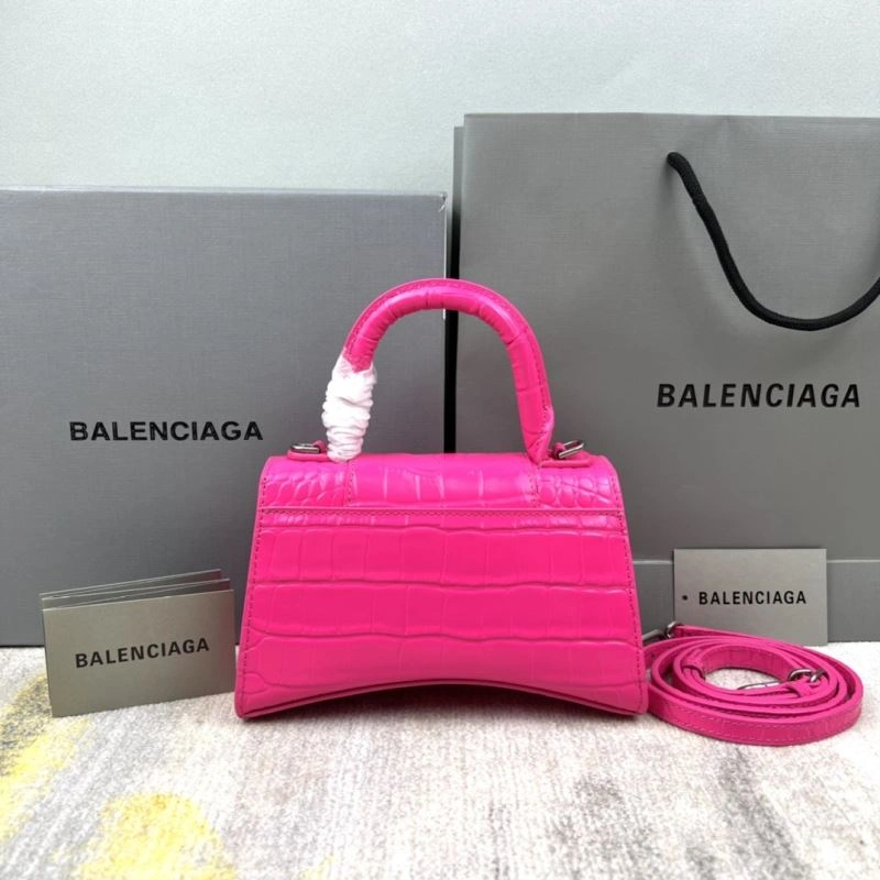 Balenciaga Hot Pink Crocodile Hourglass Bag - XS Size TimelessDesign 78745