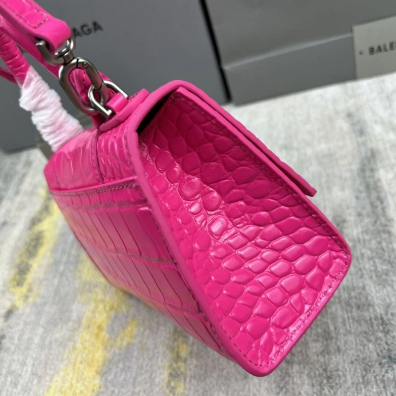 Balenciaga Hot Pink Crocodile Hourglass Bag - XS Size TimelessDesign 78745