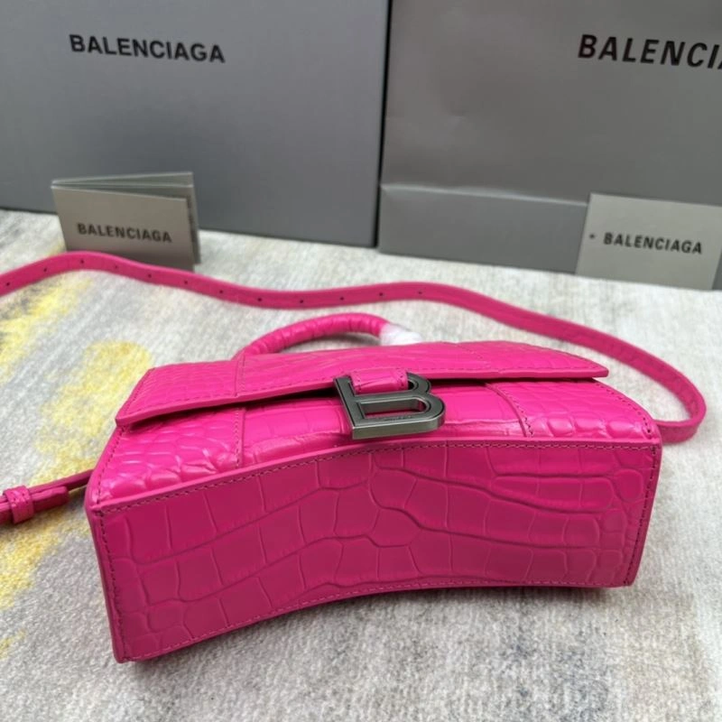 Balenciaga Hot Pink Crocodile Hourglass Bag - XS Size TimelessDesign 78745