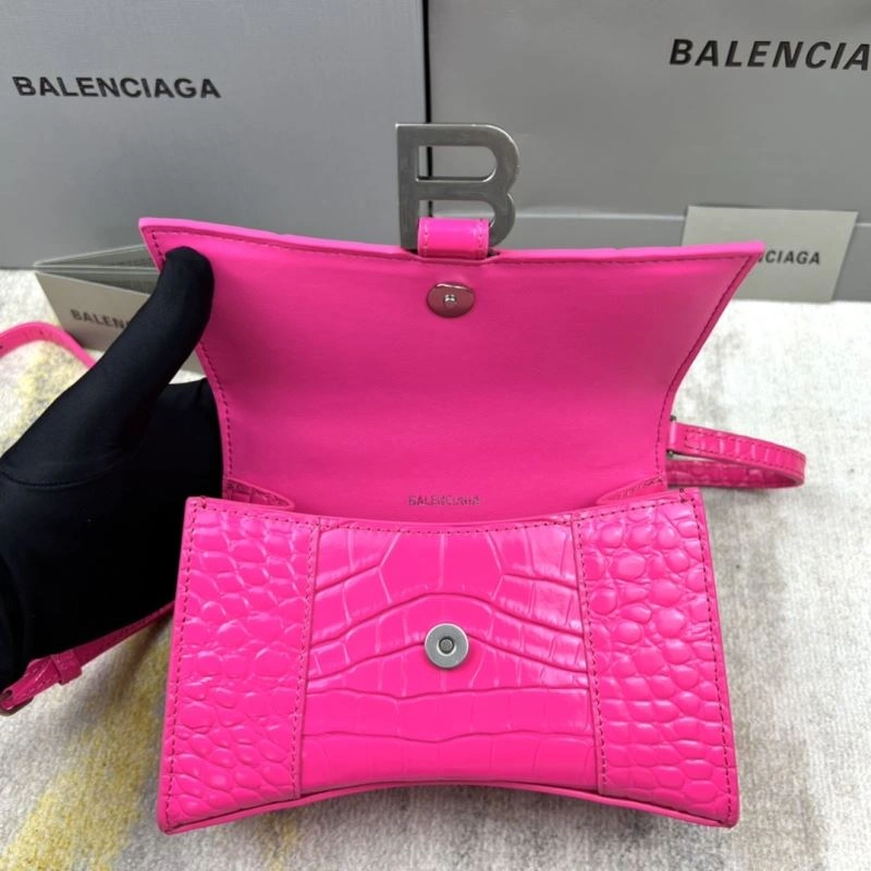 Balenciaga Hot Pink Crocodile Hourglass Bag - XS Size TimelessDesign 78745