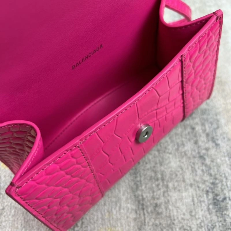 Balenciaga Hot Pink Crocodile Hourglass Bag - XS Size TimelessDesign 78745