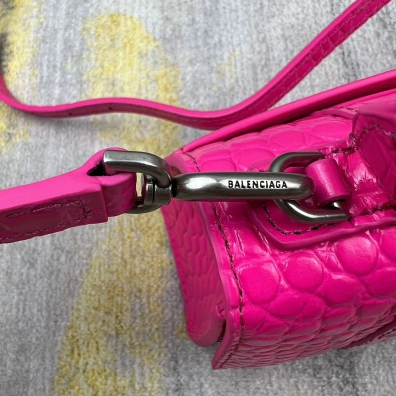 Balenciaga Hot Pink Crocodile Hourglass Bag - XS Size TimelessDesign 78745
