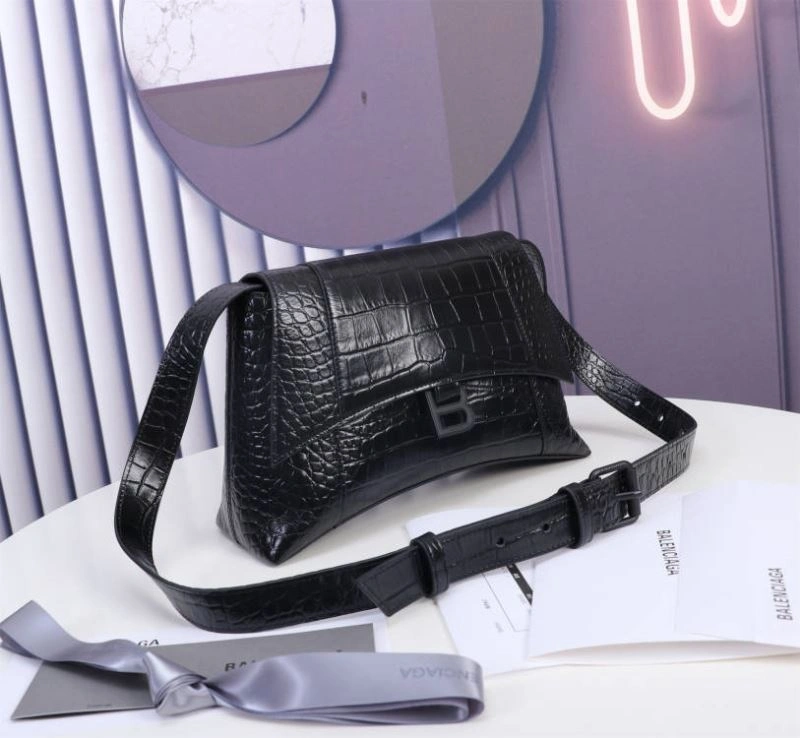 FlexibleFit Balenciaga Hourglass Arc Crocodile Black Buckle Bag - LG-6068S 75303