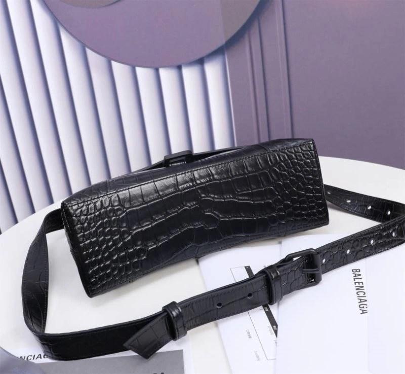 FlexibleFit Balenciaga Hourglass Arc Crocodile Black Buckle Bag - LG-6068S 75303