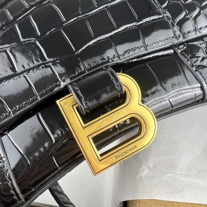 UrbanStyle Balenciaga Hourglass Bag - Crocodile Pattern with Gold Buckle 78712