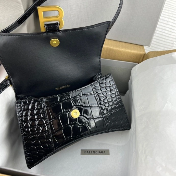 UrbanStyle Balenciaga Hourglass Bag - Crocodile Pattern with Gold Buckle 78712