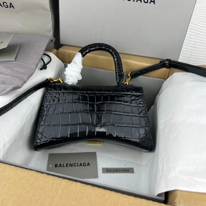 UrbanStyle Balenciaga Hourglass Bag - Crocodile Pattern with Gold Buckle 78712
