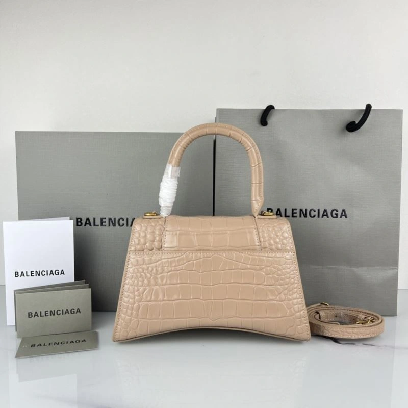 Balenciaga Hourglass Bag - Naked Pink Crocodile with Gold Buckle Elegant 78729