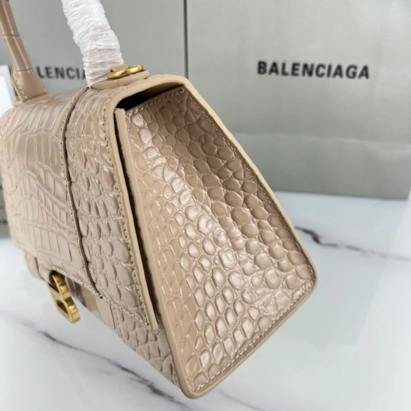 Balenciaga Hourglass Bag - Naked Pink Crocodile with Gold Buckle Elegant 78729