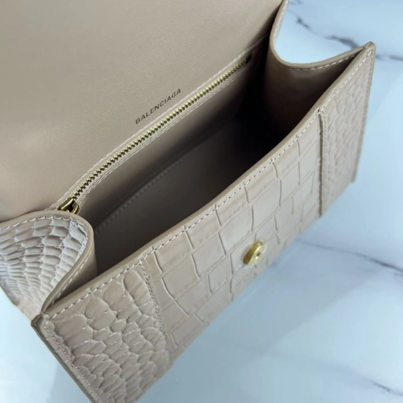 Balenciaga Hourglass Bag - Naked Pink Crocodile with Gold Buckle Elegant 78729