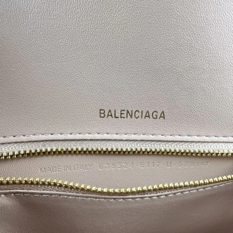 Balenciaga Hourglass Bag - Naked Pink Crocodile with Gold Buckle Elegant 78729