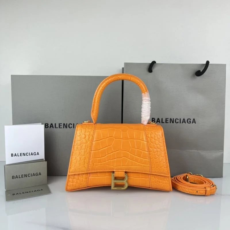 FreshLook Balenciaga Hourglass Bag - Orange Crocodile with Gold Buckle 37595