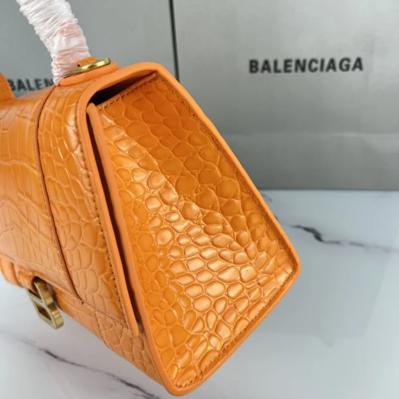FreshLook Balenciaga Hourglass Bag - Orange Crocodile with Gold Buckle 37595
