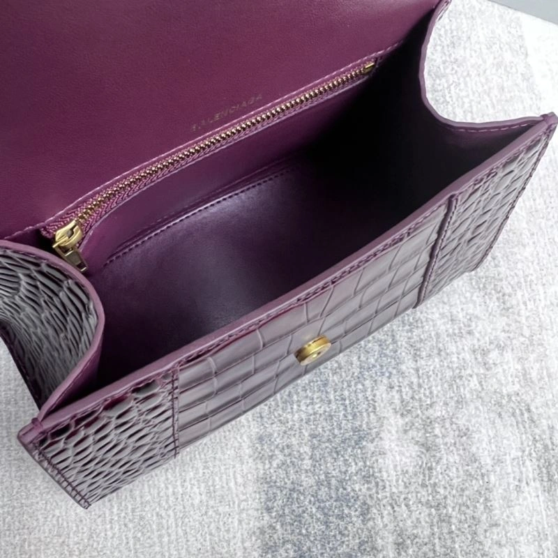 FlexibleFit Balenciaga Hourglass Bag - Wine Red Crocodile Pattern 78682