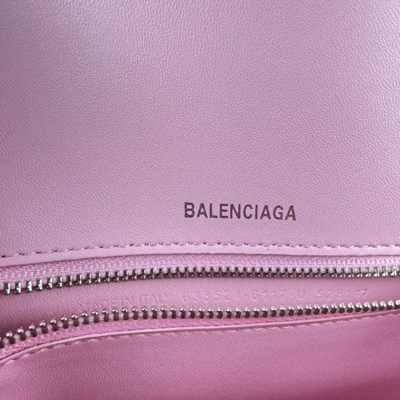 FreshLook Balenciaga Hourglass Bag in Sakura Pink Crocodile with Silver Buckle 78736