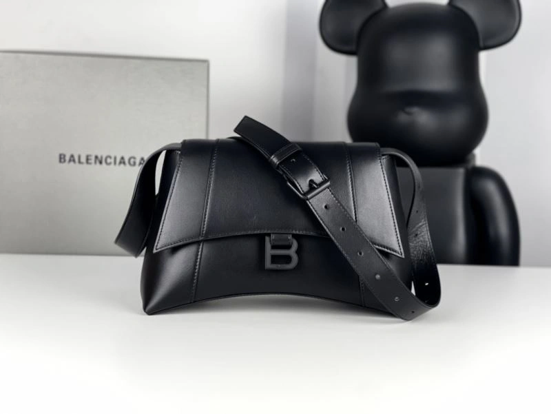 Balenciaga Hourglass Black Buckle Bag - Iconic Arc Design HighQuality 72606