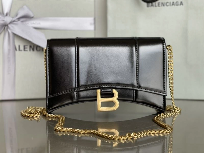 Balenciaga Hourglass Chain Bag - Black with Gold Buckle QuickDry 78693