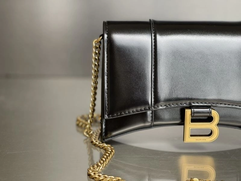 Balenciaga Hourglass Chain Bag - Black with Gold Buckle QuickDry 78693