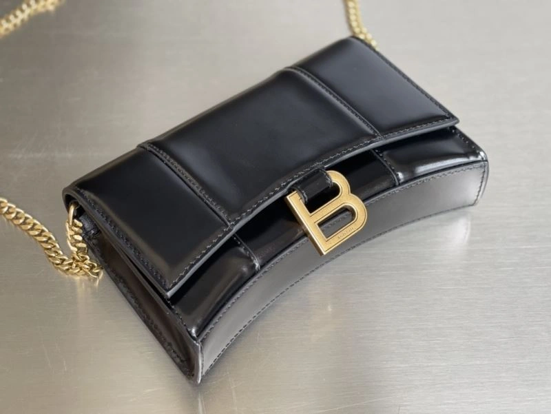 Balenciaga Hourglass Chain Bag - Black with Gold Buckle QuickDry 78693