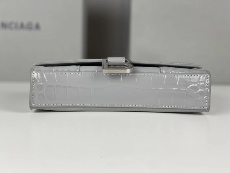 Durable Balenciaga Hourglass Chain Bag - Deep Gray Crocodile Pattern 78685