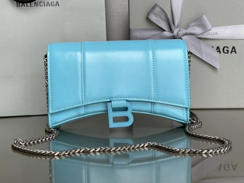 Balenciaga Hourglass Chain Bag in Plain Sky Blue with Buckle UrbanChic 78690