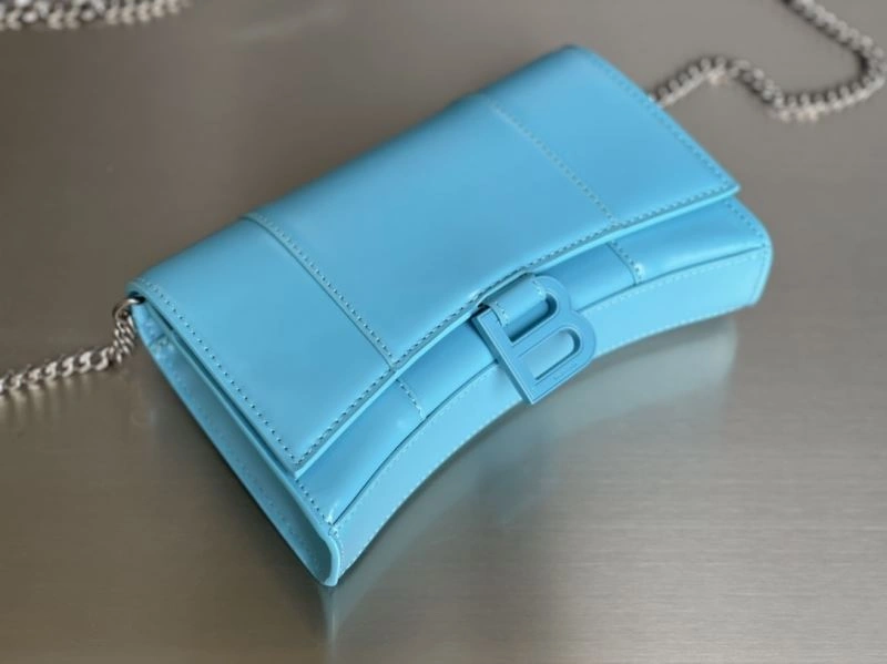 Balenciaga Hourglass Chain Bag in Plain Sky Blue with Buckle UrbanChic 78690