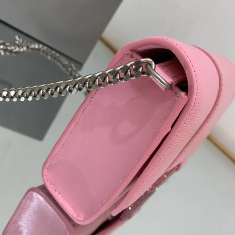 Contemporary Balenciaga Hourglass Chain Bag with Diamond B Buckle 78639