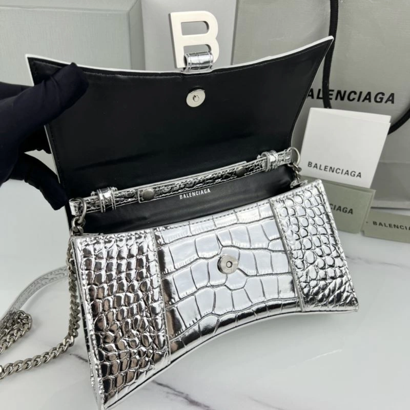 Balenciaga Hourglass Chain Crossbody Bag -  Half-Moon Design Stretchable 78638
