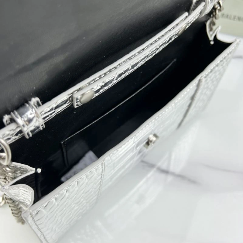 Balenciaga Hourglass Chain Crossbody Bag -  Half-Moon Design Stretchable 78638
